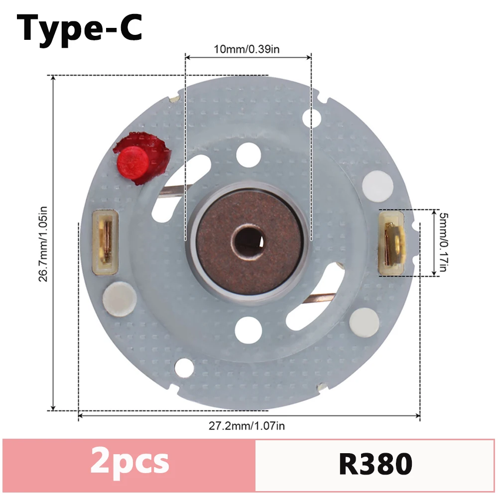 2Pcs RS550 RS380 RS775 DC 모터 카본 브러쉬 홀더 전기 드릴/구리 브러시 모터 도구와 전기 스크루 드라이버