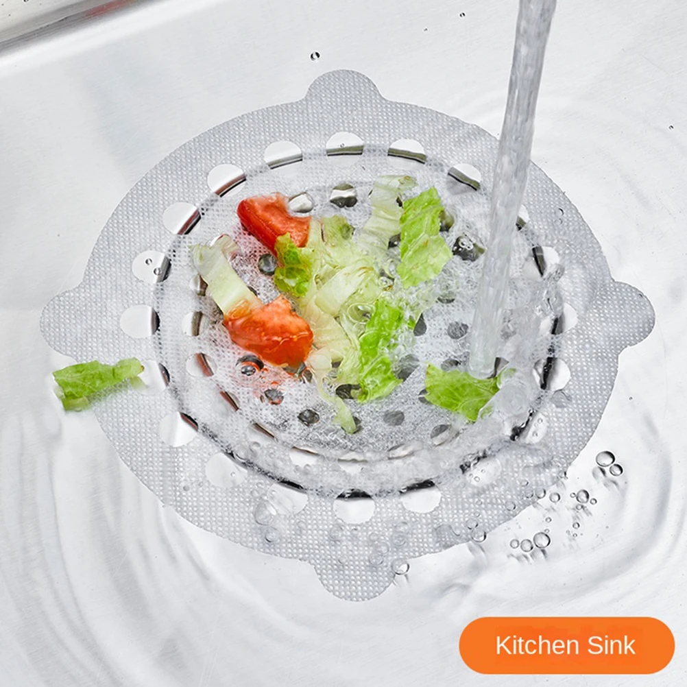 

36 Pieces Floor Drain Stickers Disposable Floor Drain Sink Floor Drain Bathroom Drain Filter Nonwoven Fabric