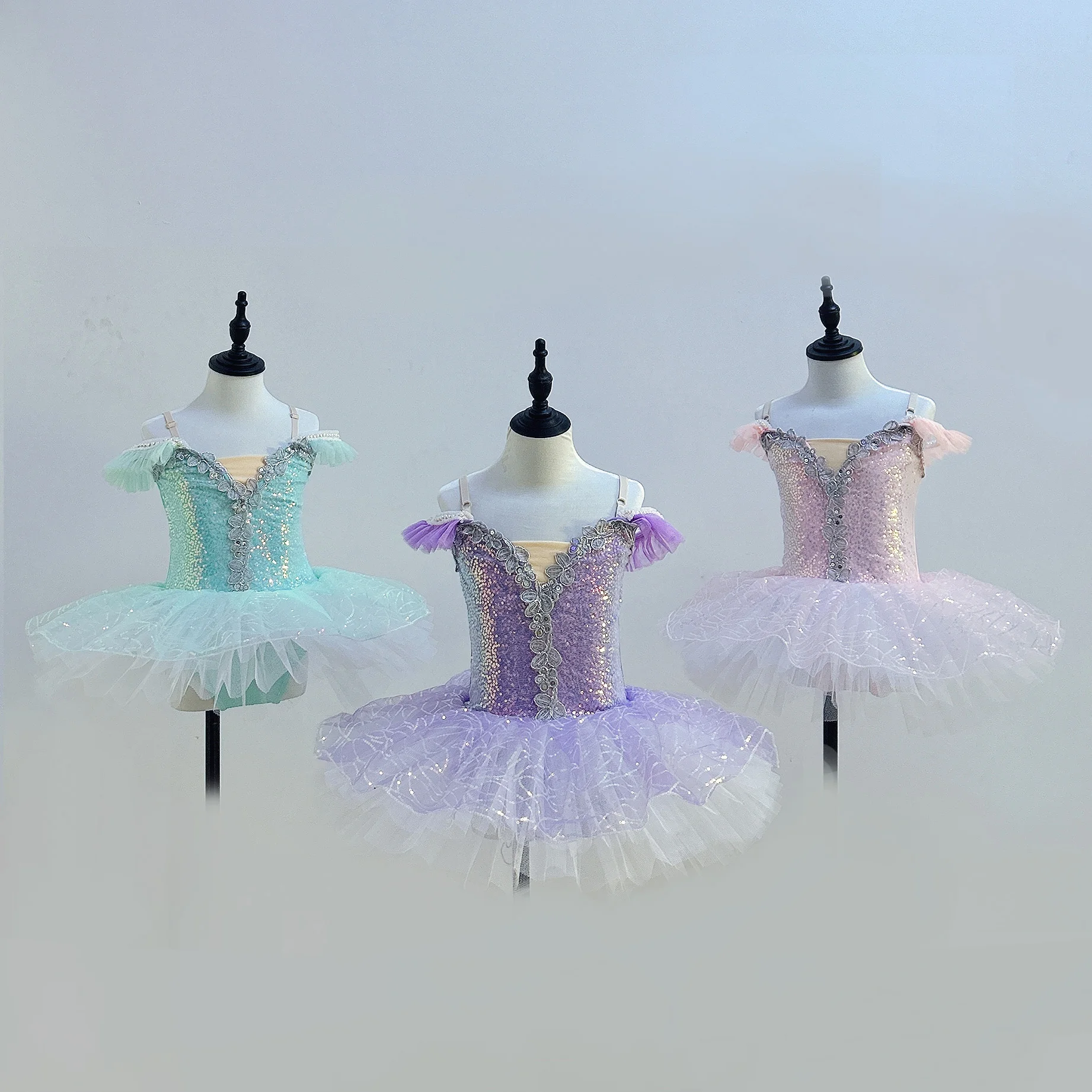 

Ballet Tutu For Girls Kids Swan Dance Performance Clothing Princess Dress Ballet Skirt Girl Puff Sequined Children Professional