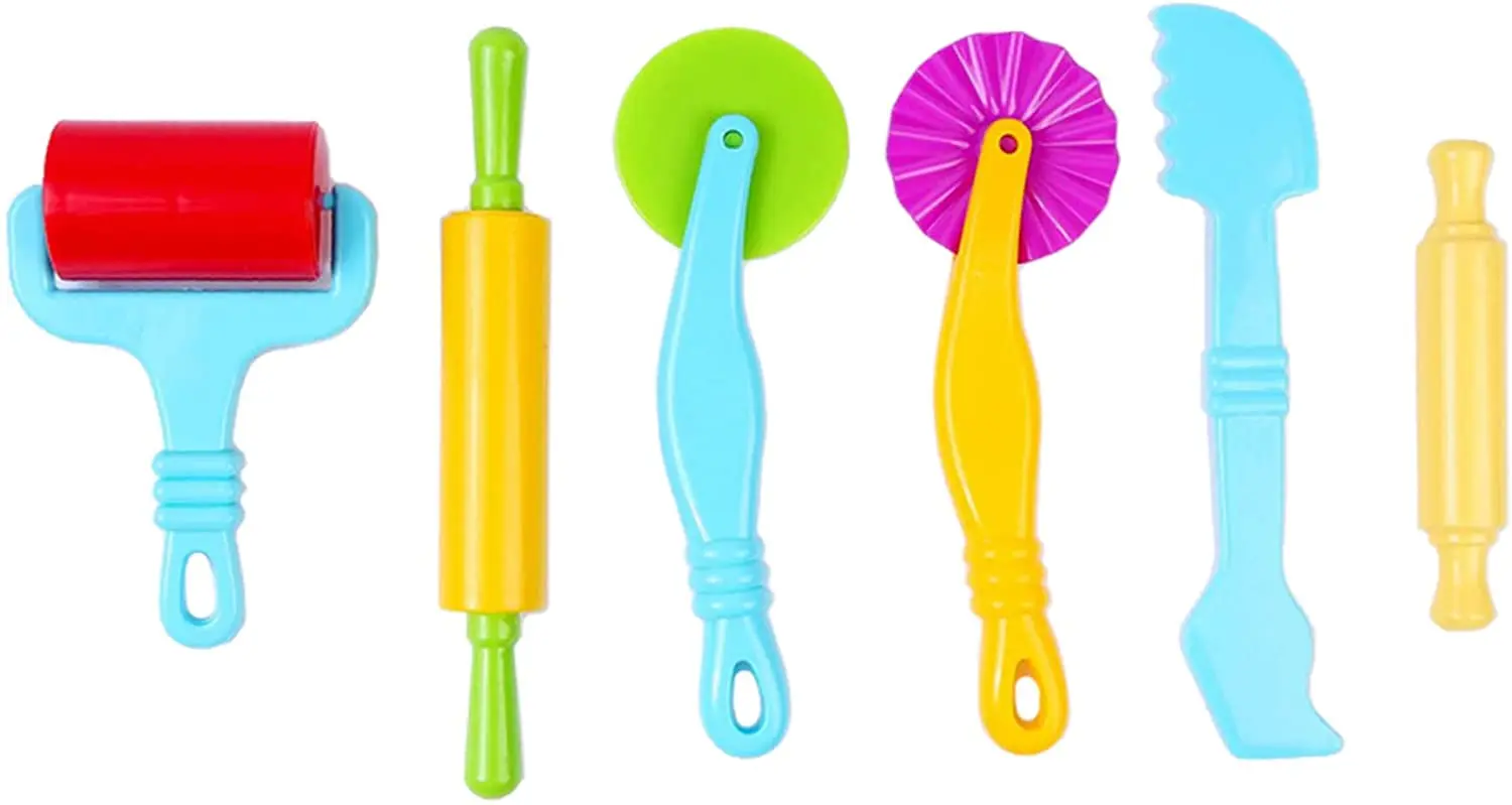 Play Dough Tools Kit With Dough Extruders, Dough Scissors, Playdough  Rollers And Cutters, Plastic Playdough Tools(random Color) - Temu