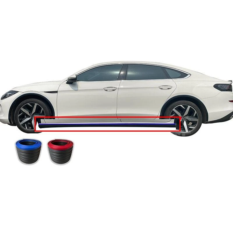 400CMx6.5CM Car Door Side Edge Anti-Scratch Protective Strip for All Cars Body Side Skirts Decorative Protectors DIY Clipping