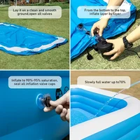 Nouvelles piscines gonflables bleues et blanches de grande taille en plusieurs formats (3 et 4 anneaux), piscines gonflables en PVC extra-larges 6