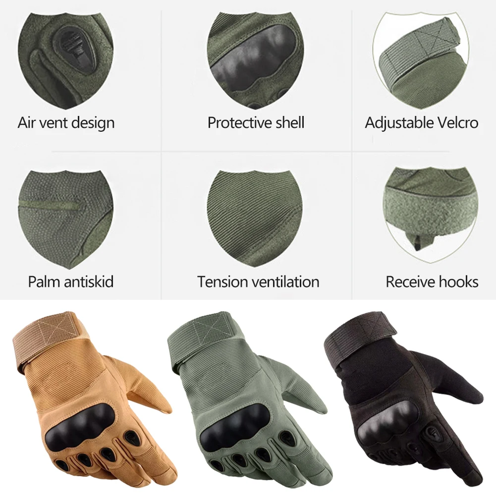 Full-Finger Tactical Gloves Wear-Resistant Cut-Resistant Riding Mountaineering Protective Equipment Women's Men's