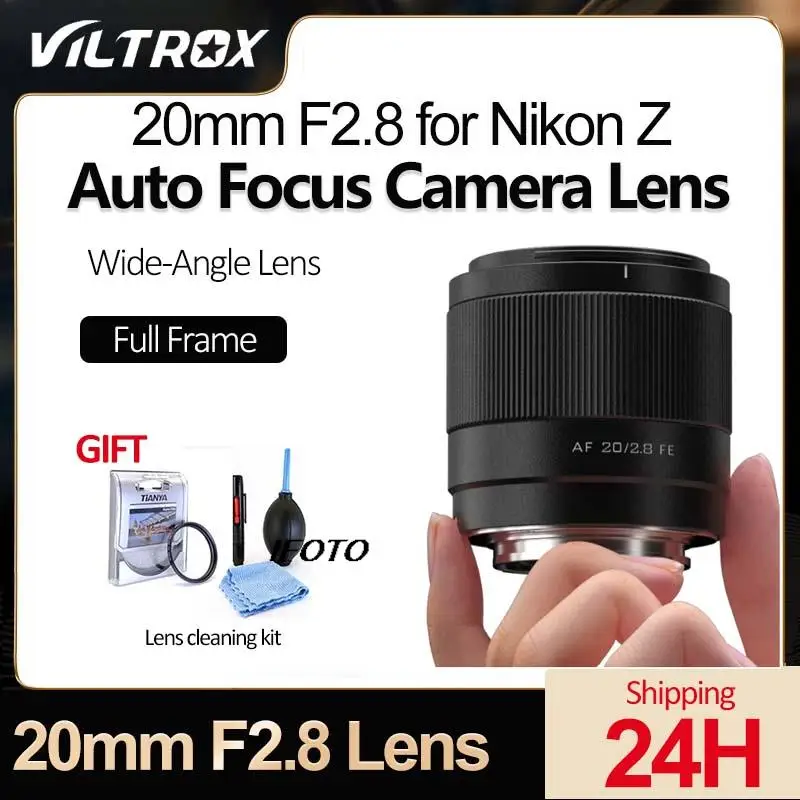 Viltrox 20Mm F2.8 Z Obiettivo Ultra Grandangolare Con Messa A Fuoco Automatica Per Fotocamere Nikon Z Mount