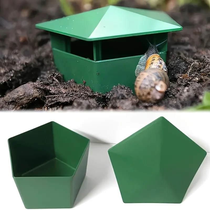 4/2 Stück Grenzüberschreitende Gartenschneckenfalle zum Fangen von Schnecken, Nacktschnecken und anderen Schädlingen in dem Garten- und Gemüsefeld
