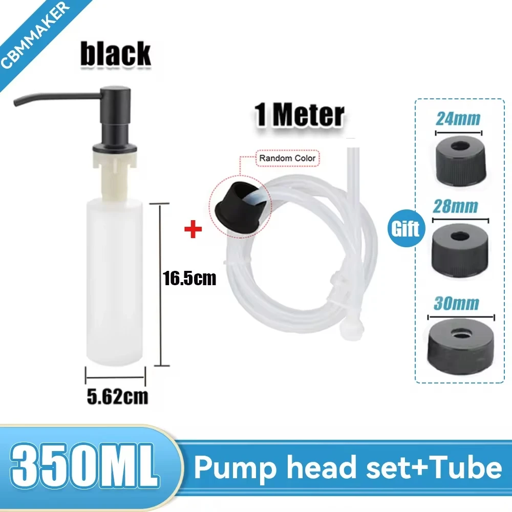 500ML Liquid Soap Bottle Sink Mount Stainless Steel Hand Pressure thumbnail 3