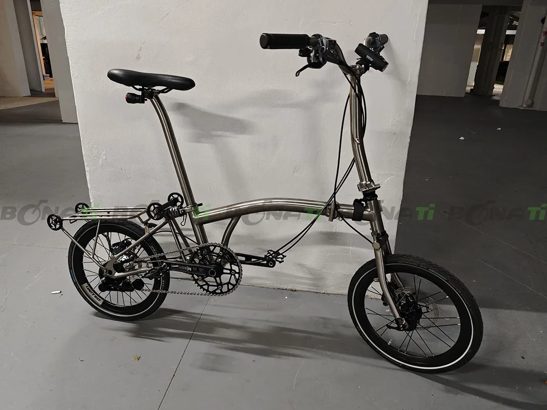 Titanium Luggage Rear Rack for Folding Bike, Disc Brake, 16 , 20