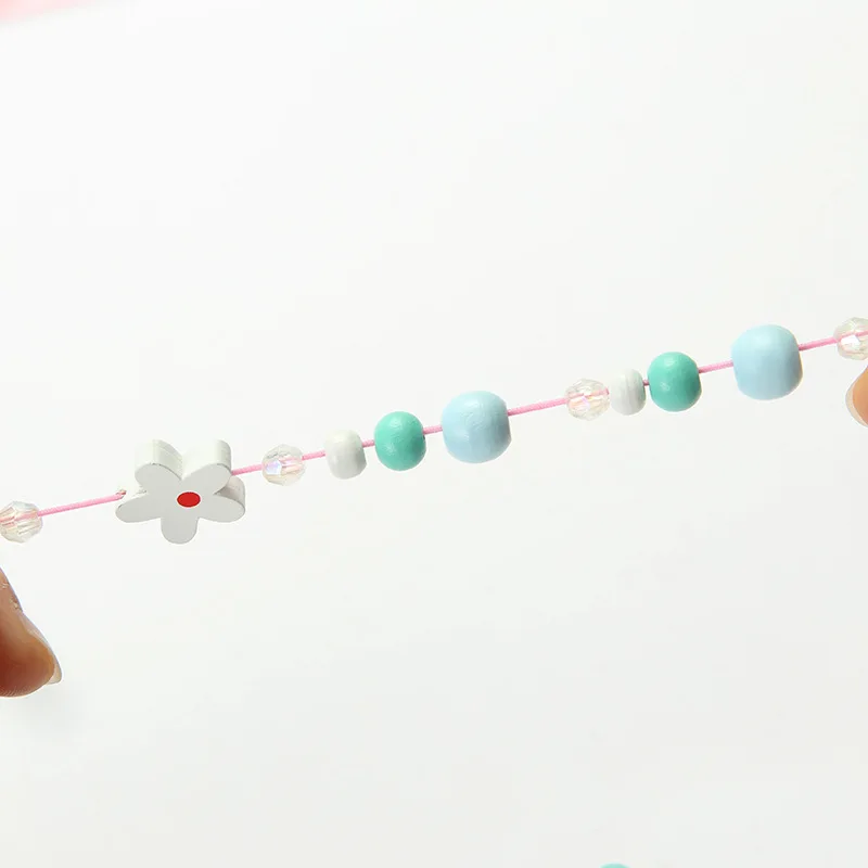2pcs/Set Natural Wood Beads Jewelry Animal Pattern Necklace Bracelet For Children Party Jewelry Girl Birthday Gift