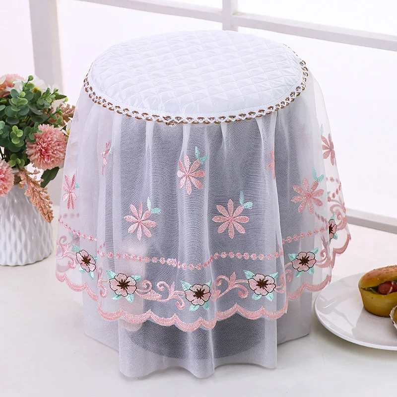 Fabric Lace Cover Rice Pot Dust Covers Flower Pattern Kitchen Appliances Dust Cover Tools