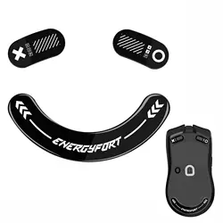 Ultra-Strong Curved Glass Mouse Skates - Super Smooth Glide Enhancement (Black)