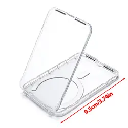Clear Magnetic Phone Case with Card Holder and Stand Attachment (1Piece)