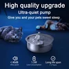 Stainless Steel Cats Water Fountain Electric Mute Cat Dogs Water Feeder Supplies Sensor Filter Element Pet Dog Automatic Drinker 6