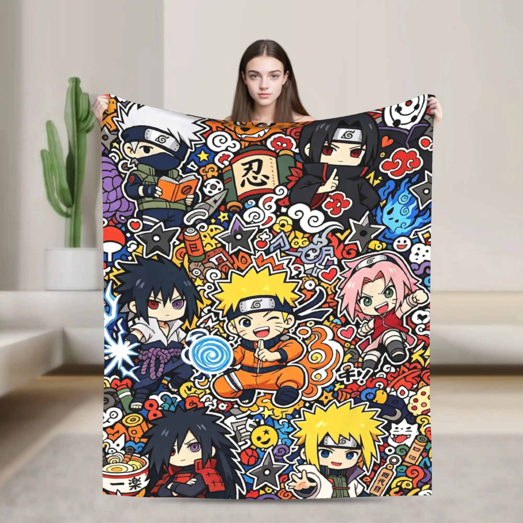 Luxurious Naruto Inspired Soft Fleece Blanket - Warm Flannel Manga Throw