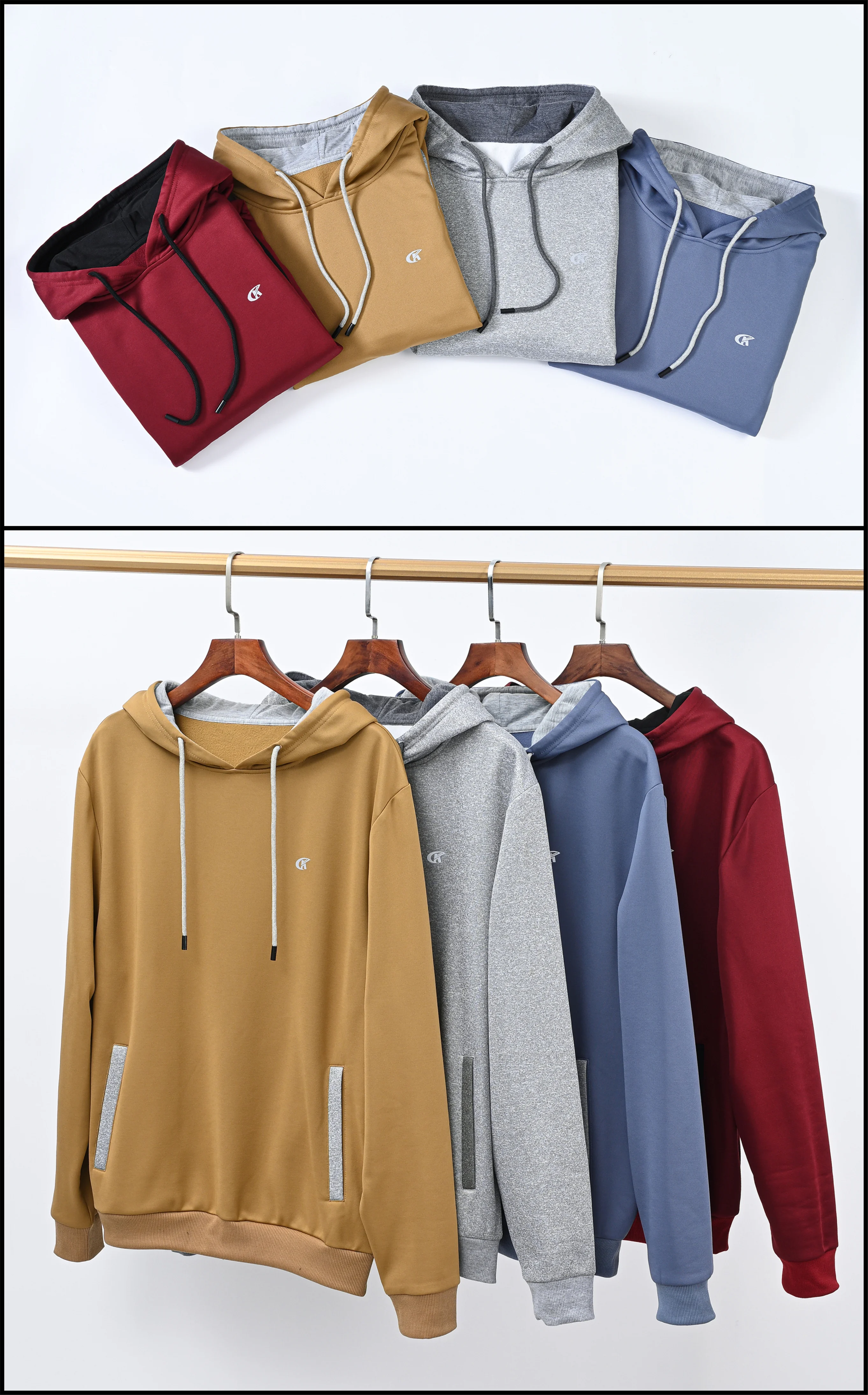 Autumn And Winter Men's Pullover Hoodies Cozy Fleece Long Sleeved Warm Drawstring Casual Hooded Sweatshirts with Kanga Pockets