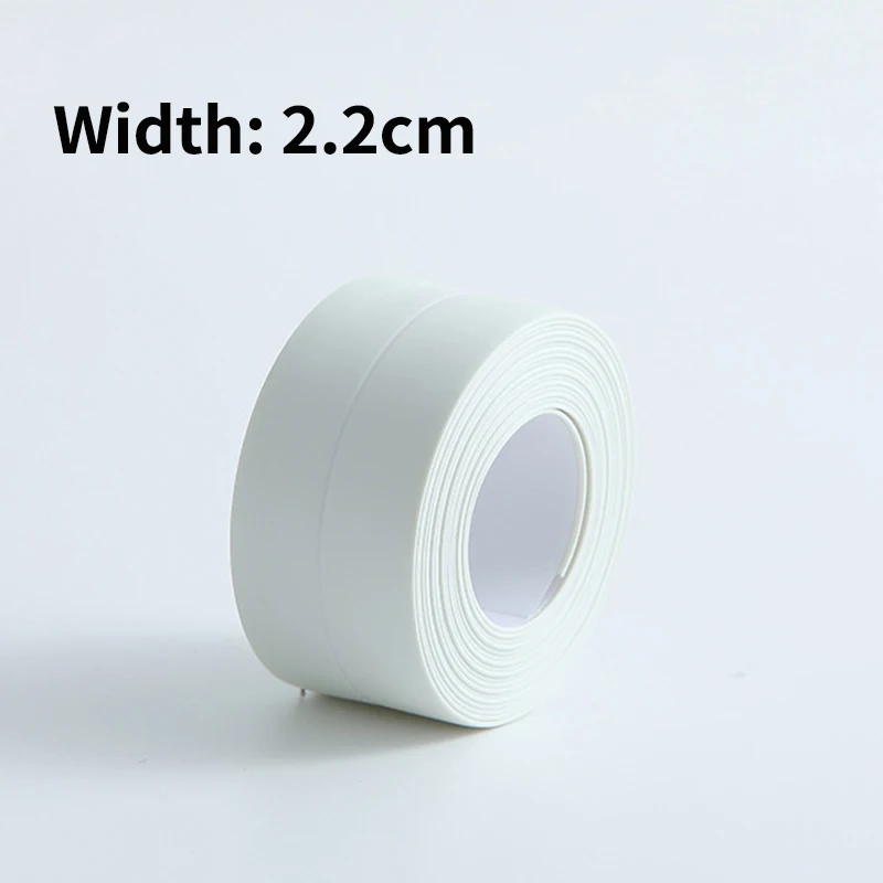 2021 New Bathroom Kitchen Shower Sink Bath Sealing Strip Tape Caulk Strip Self Adhesive Waterproof Wall Sticker Sink Edge Tape 