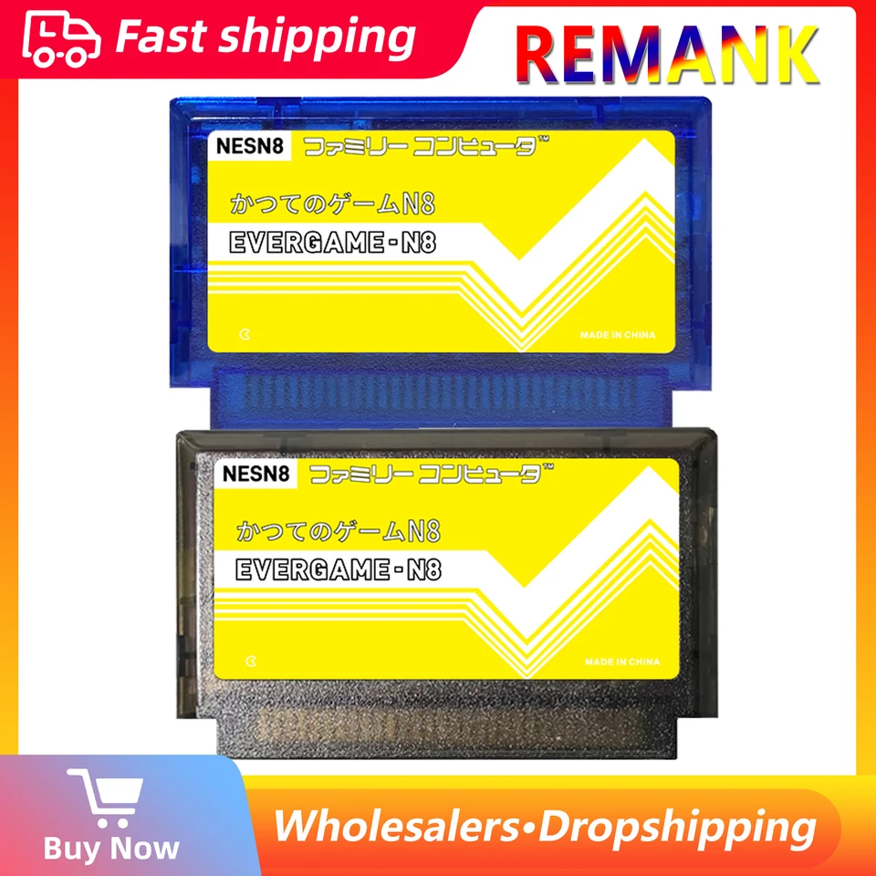 REMANK N8 Nes Cartridge EVERGAME-N8 Super NESN8 Cartridge For FC