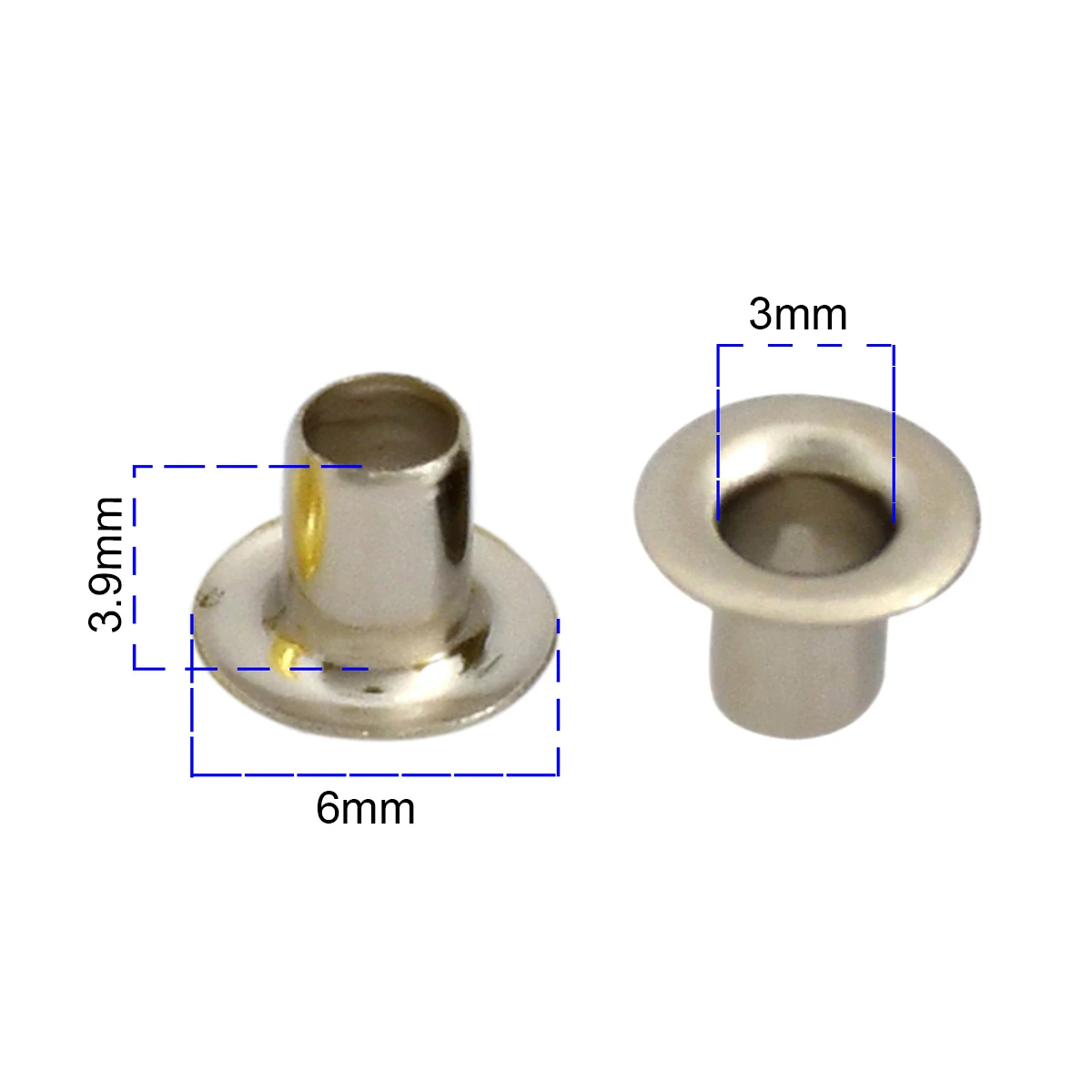 Eyelet Grommet Ring 100sets Brass Eyelet 1.5mm/2mm/2.5mm Leather Craft Repair