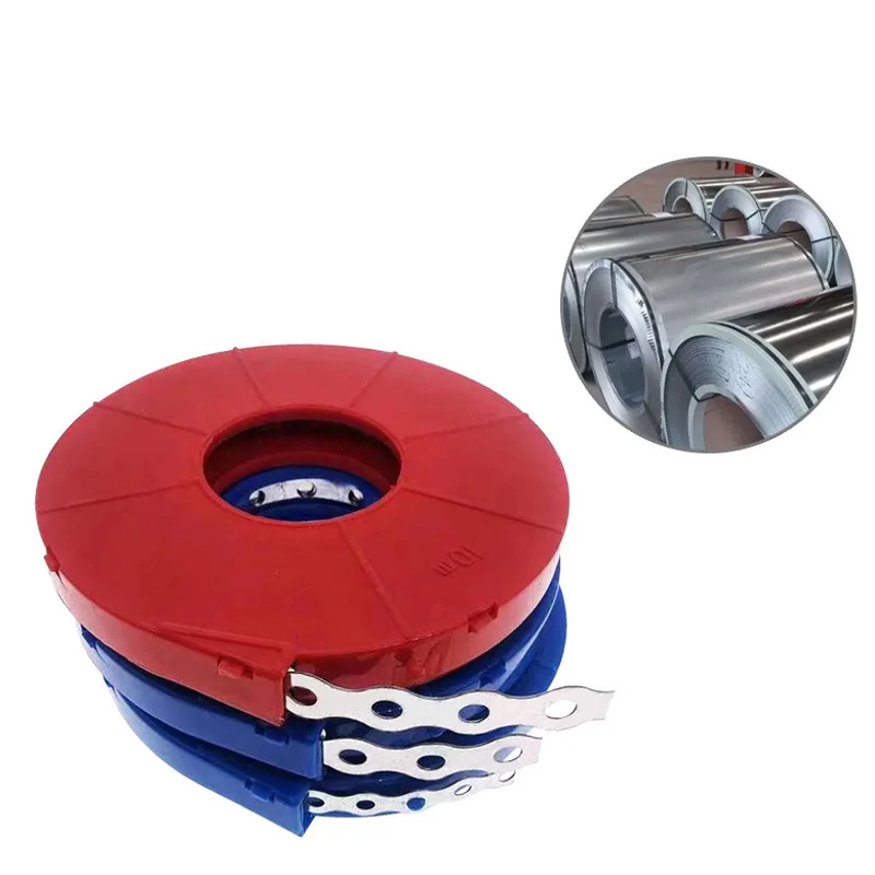 Correias Metálicas Multifuncionais com Furos Perfurados Faixa de Aço Galvanizado Borda Curva Correia de Montagem Ferramentas Domésticas 12 17 26 mm