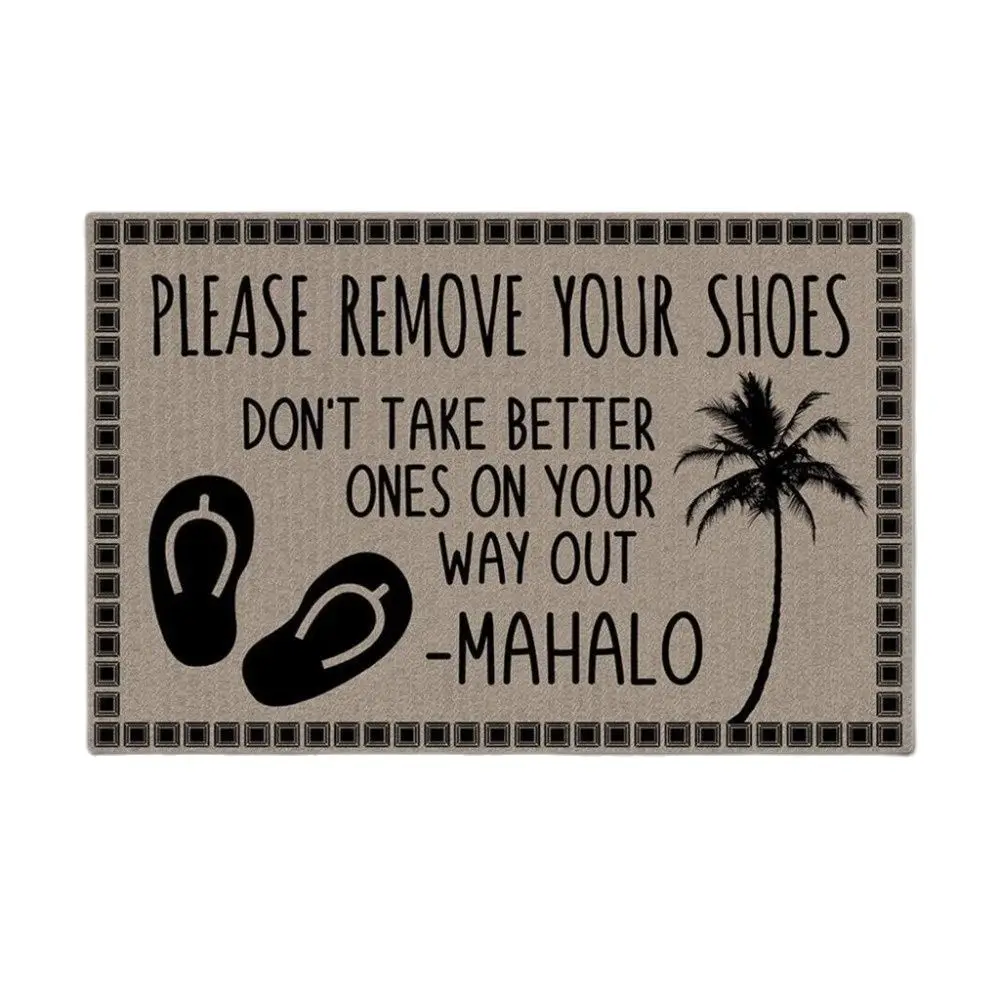 

Please Remove Your Shoes Don't Take Better Ones Doormat Rubber, Outdoor Porch Front Floor Foot Mat Holiday Rug Home Decor