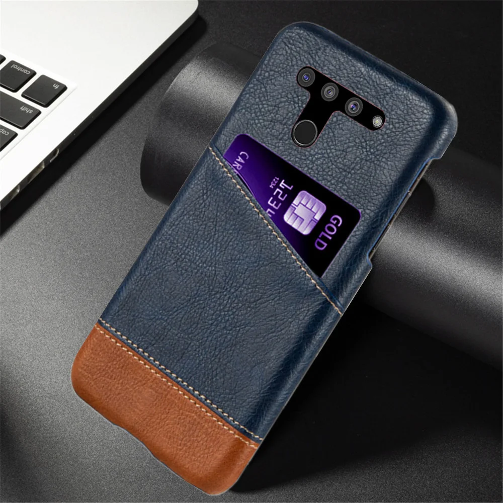 Custodia Di Lusso Per Lg V50 Thinq Custodia Mixed Splice Pu Leather Porta Carte Di Credito Cover Per Lg V50 V 50 Lgv50 Thinq 5G 6.4 "Funda