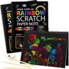 Rainbow Magic Scratch Off Paper Set for Kids Arts Scraping Painting Toy Children DIY Graffiti Book Montessori Educational Toys 1