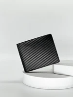 Fashion Trend New Business Casual Students Simple Men's Short Wallet Carbon Fiber with Card Slot Wallet 1
