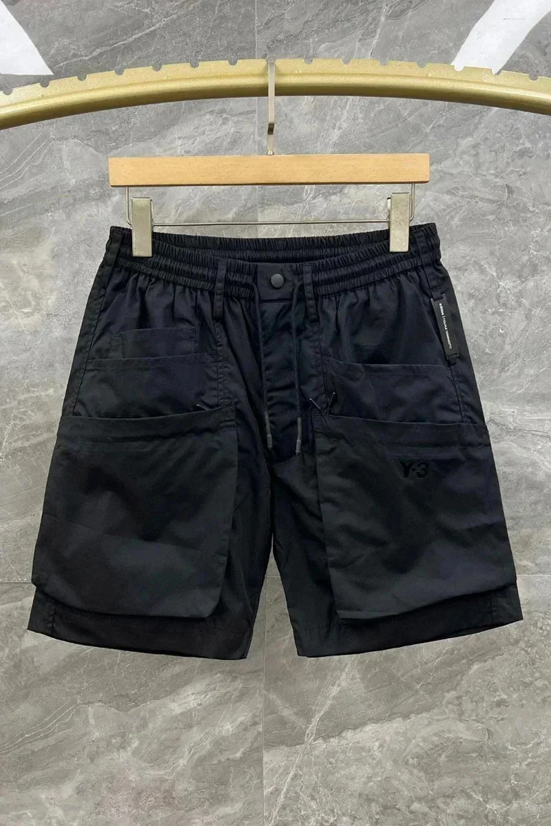 Korean Black Shorts For Men Summer Streetwear Multi Pockets Safari Style Short For Men Sports Casual Men's Short Versatile Short