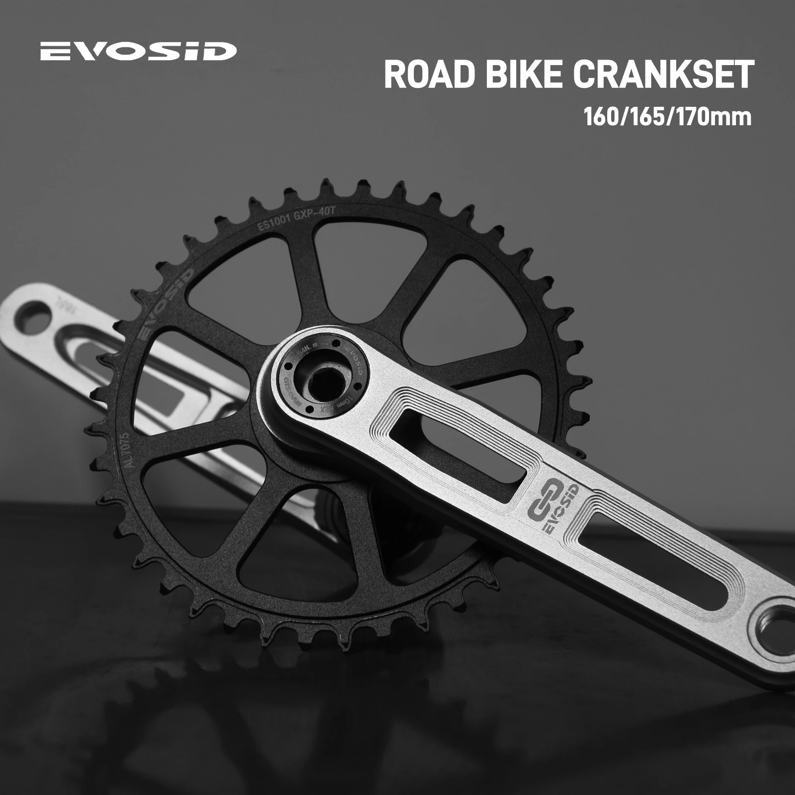 EVOSID 160/165/170mm Road Bike Crankset Ultralight SR 3Nails Direct Mount CNC Hollow Tech Crank 24mm Axis With Bracket