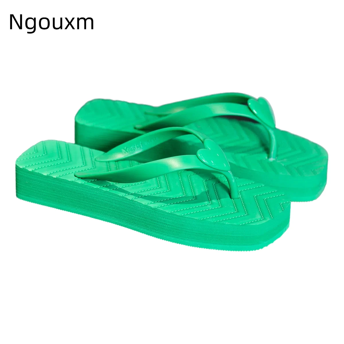 Ngouxm Women Flip Flops Summer Slippers Outdoor Slippers Breathable Lightweight EVA Beach Thick Bottom Square Toe Ladies