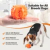 Dog Interactive Chew Treat Dispensing Ball - Self-Play, Boredom Relief, Bite-Resistant, Teeth Cleaning Pet Toy, 4