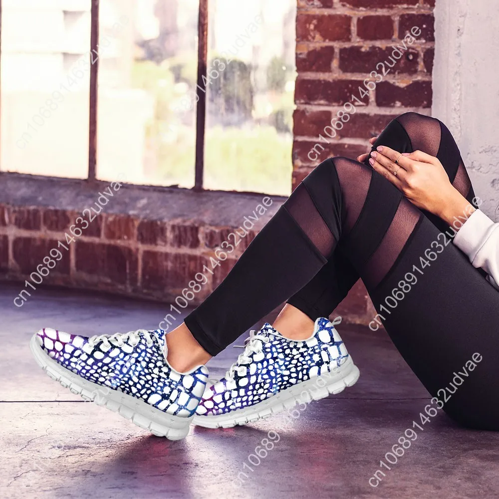 Cartoon Nurse Supplie Pattern Sneakers Women Lace-Up Shoes Spring Travel Mesh Footwear Girls Daily Flats Style Custom