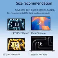 Chiffon de protection pour clavier d'ordinateur portable – Doublure en microfibre durable et résistante aux déchirures et chiffon de nettoyage et de polissage compatible avec MacBook 4