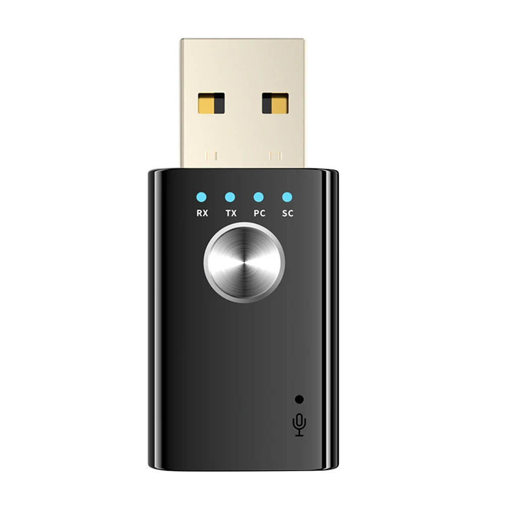 미니 무선 USB 어댑터, 지지대 AUX RCA 출력, 블루투스 호환 스피커, 데스크탑 노트북 TV용, 4 인 1