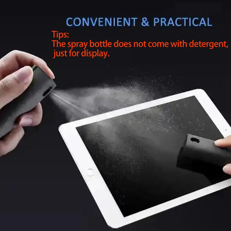 2-in-1 Screen Cleaner Kit  For Phone/Laptop/Tablet/TV/Monitor/Car Screens Spray and Wipe Cleaning Tools 3