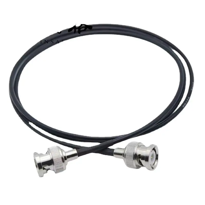 Bnc Macho para Conector Macho Bnc Fio Alimentador de Cobre para Antena de Cartão Coaxial Rg174 q9 Crimp Crimp Rg174