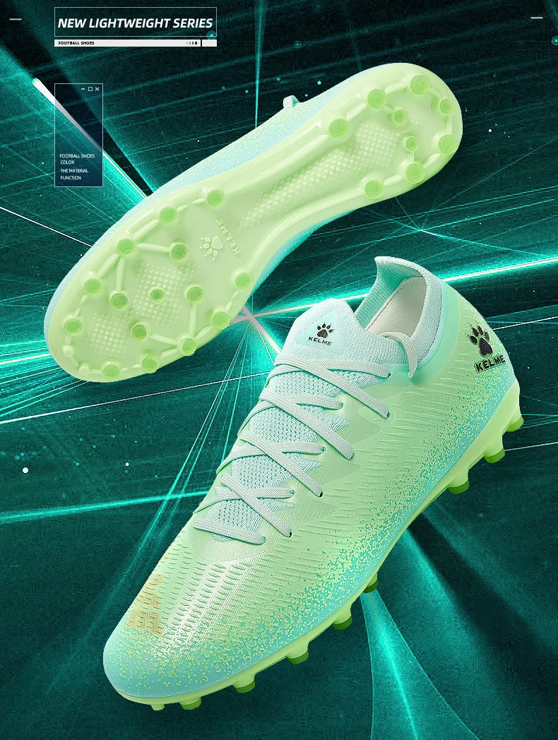 Description Picture 3 of itemKELME  MG Shoes Artificial Grass Slip-Resistant Men Soccer Shoes Training Sneakers Professional Football Boots 9242ZX1108