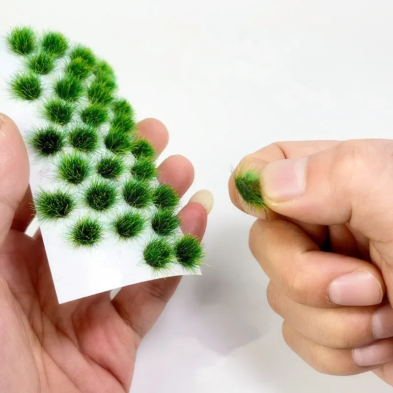 DIY Material Realistic Grass Tuft Miniature Grass Bushes Plant Cluster Scenery Mutlicolor Simulation Grass Nest Model Sand Scene 3