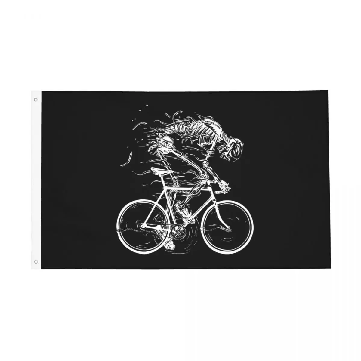 

Skeleton Skull Cycle Flag Outdoor Banner 2 Grommets Decoration Fade Proof 2x3 3x5 4x6 5x8 FT Flags