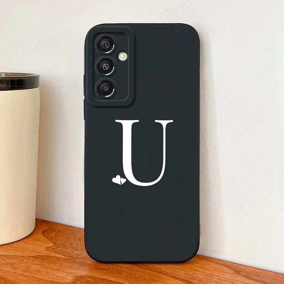 Simple Letters Liquid Silicone Phone Case - High Quality Soft Back Cover