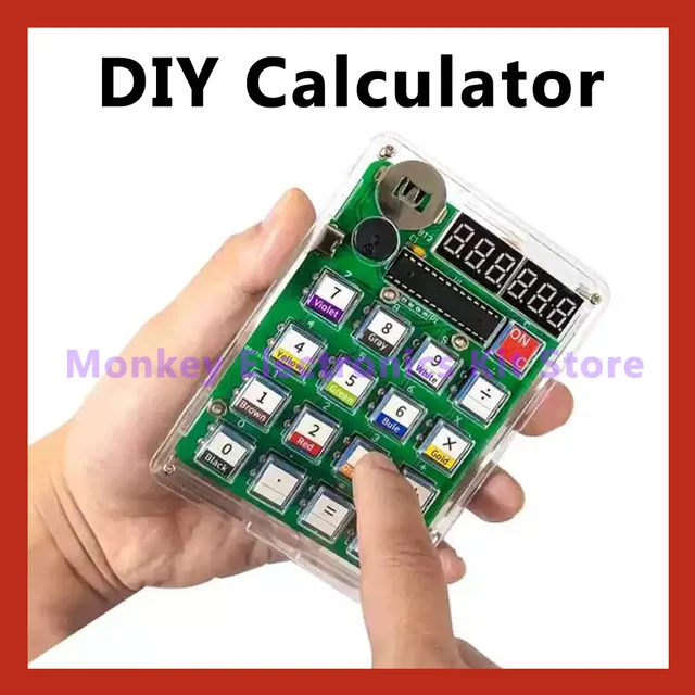 Kit de Production de calculatrice électronique, bricolage, affichage numérique à Tube LED avec coque, micro-ordinateur à puce unique, pratique de soudage 1