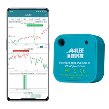 jaalee JHT Temperature/Humidity/Dewpoint/VPD Sensor Thermometer/Hygrometer Logger Export Monitor Refrigerator Freezer Fridge 1