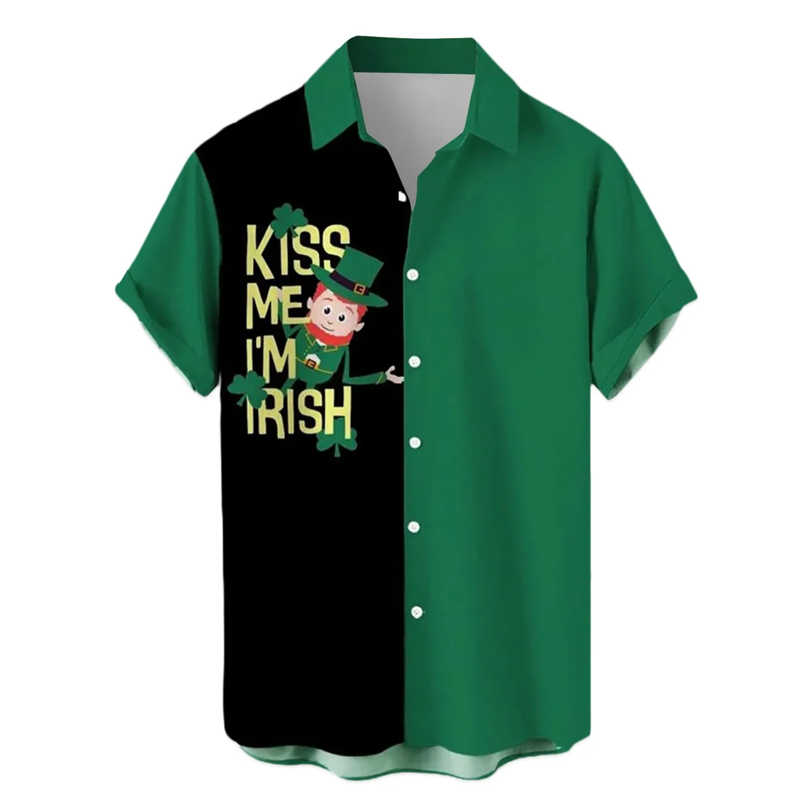 

Male Single Breasted Shirts Casual Lapel Full Print Beach Spring And Summer Short Sleeve Vacation Outdoor Vacation Shirts