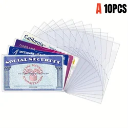 Waterproof PVC Card Protector Sleeves - Soft Clear Protective Covers (10pcs)
