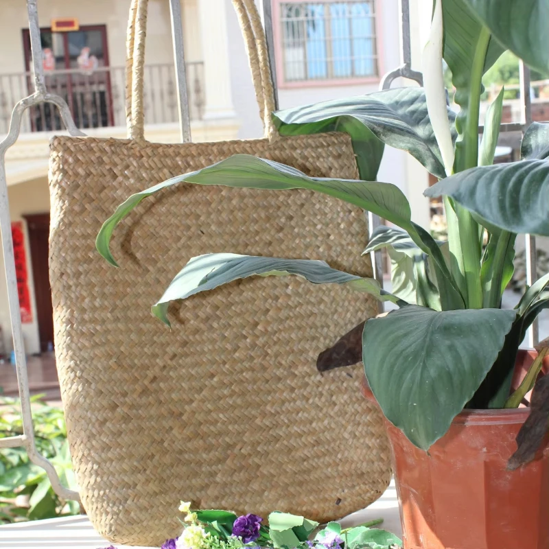 Women Fashion Designer Lace Handbags Tote Bags Handbag Wicker Rattan Bag Shoulder Bag Shopping Straw Bag