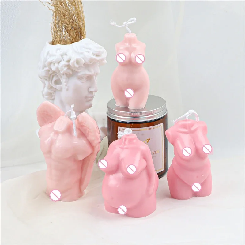 New Body Angel Woman Candle Silicone Mold DIY Pregnant Woman Man Candle Making Resin Soap Mold Gifts Craft Supplies Home Decor