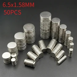 Versatile Strong Round Magnets (6.5x1.58MM - 50PCS)
