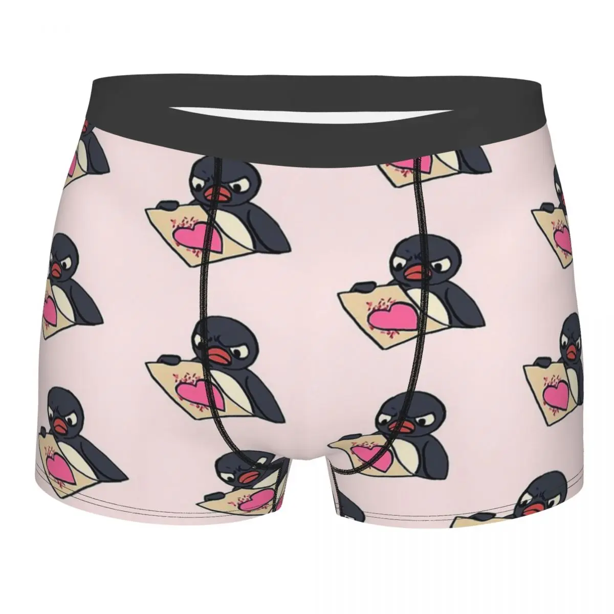 I Draw Angry Penguin Man's Boxer Briefs Angery Pingu Highly Breathable Underwear Top Quality Print Shorts Birthday Gifts