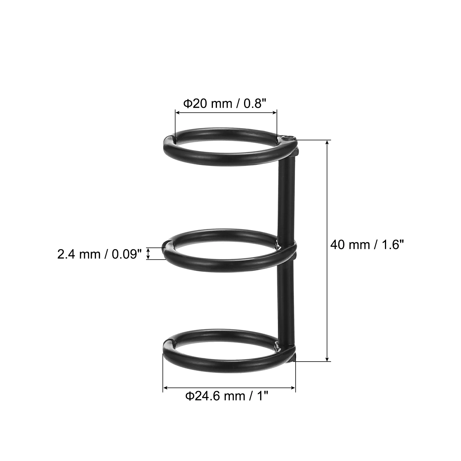 10/20Pcs 20mm Loose Leaf Binder Rings 3-Rings Book Binder Ring Snap Split Hinged for DIY Travel Diary Photo Album Binding Spines