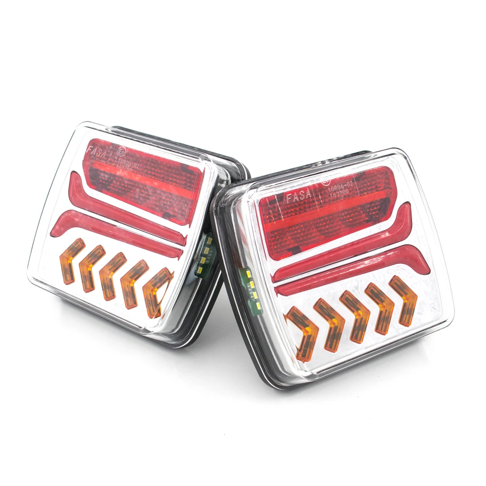 LED Tail Lights LED Warning Lights 12V 24V Wireless Magnetic Taillight Trailer Rear Light Signal Warning Brake Light For Caravans Campers Lorry Caravan