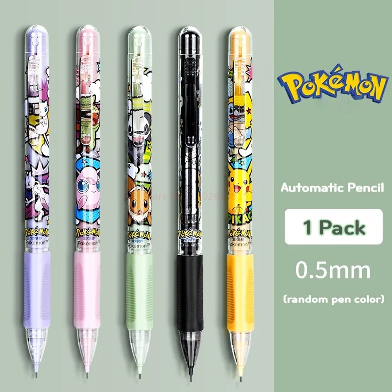 New Pokemon Pikachu Creative Press Mechanical Pencil 0.5mm Cute Cartoon  Mechanical Pencil Student Birthday Gift Stationery Prize